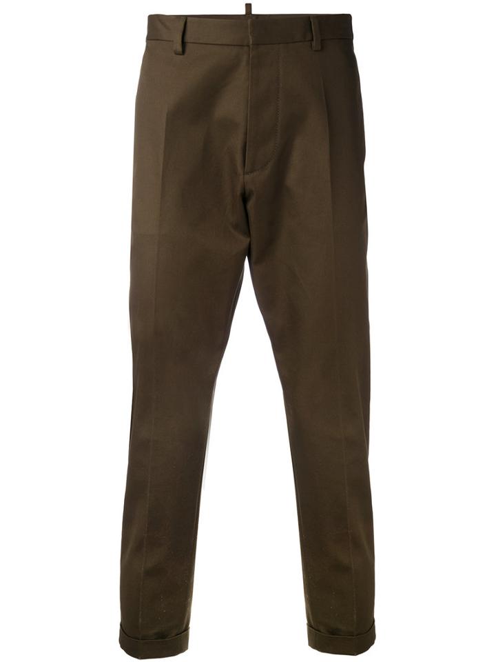 Dsquared2 - Tapered Trousers - Men - Cotton - 46, Green, Cotton