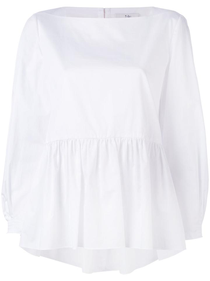 Tibi - Pleated Blouse - Women - Cotton - 0, White, Cotton