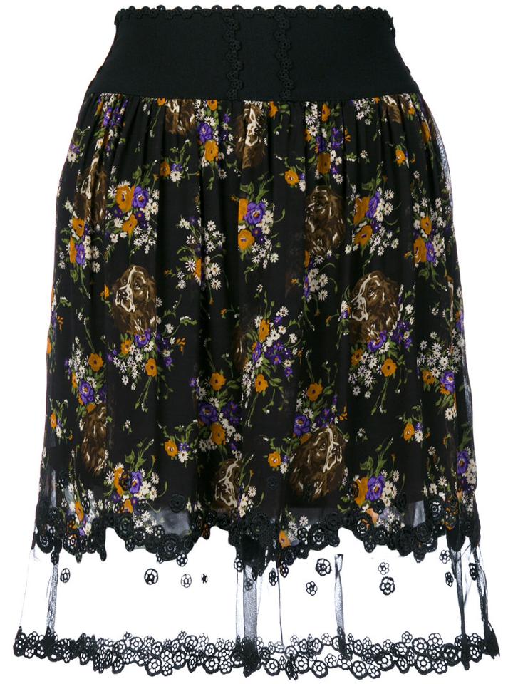 Coach - Floral-print Skirt - Women - Nylon/polyester/cupro - 2, Black, Nylon/polyester/cupro