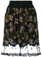 Coach - Floral-print Skirt - Women - Nylon/polyester/cupro - 2, Black, Nylon/polyester/cupro