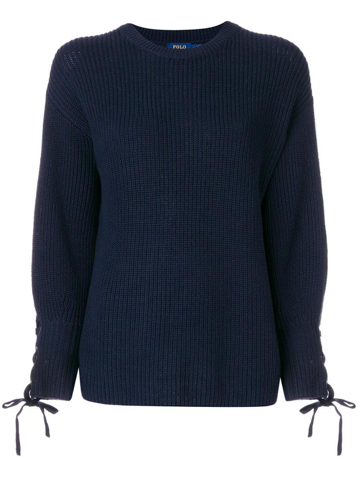 Polo Ralph Lauren Tie Cuff Jumper - Blue