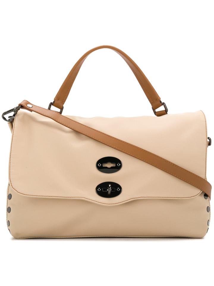 Zanellato Postina Flip Lock Tote Bag - Nude & Neutrals