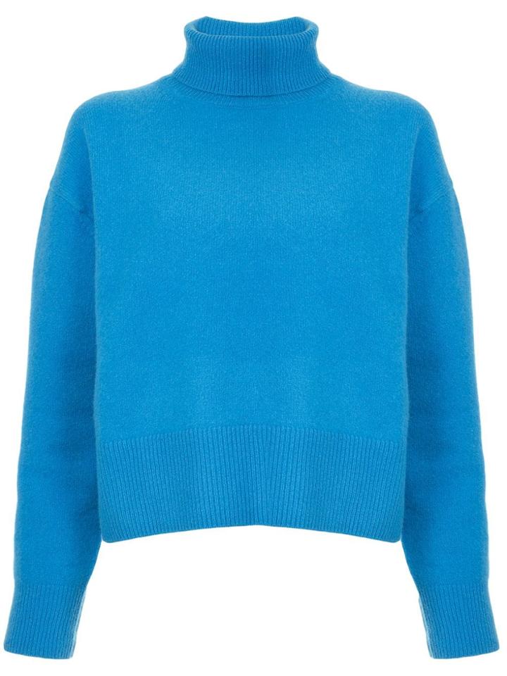 Le Ciel Bleu Turtle Neck Knit Top - Blue
