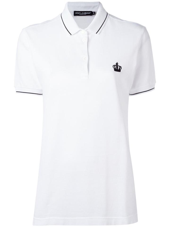 Dolce & Gabbana - Classic Polo Top - Women - Cotton - 40, Grey, Cotton