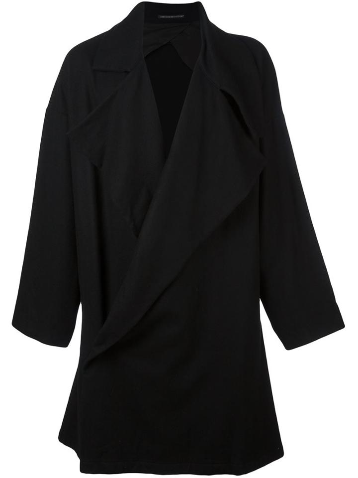 Yohji Yamamoto Oversize Coat, Men's, Size: 3, Black, Nylon/cupro/wool