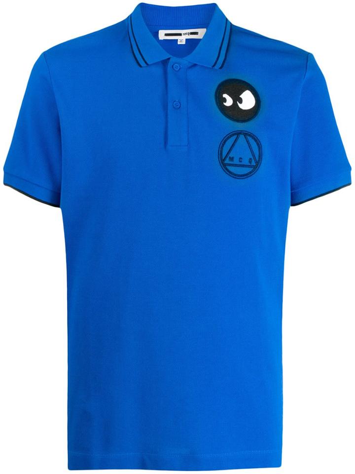 Mcq Alexander Mcqueen Mcq Monster Logo Polo Shirt - Blue