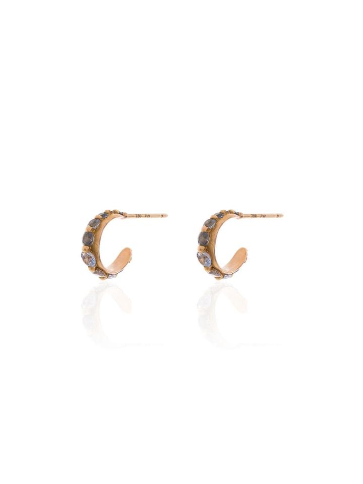 Polly Wales 18k Gold And Topaz Small Cuff Earrings - Metallic