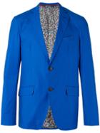 Etro - Minerva Blazer - Men - Silk/cotton/spandex/elastane/cupro - 50, Blue, Silk/cotton/spandex/elastane/cupro