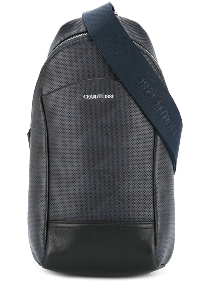 Cerruti 1881 Perforated Single Strap Backpack - Black
