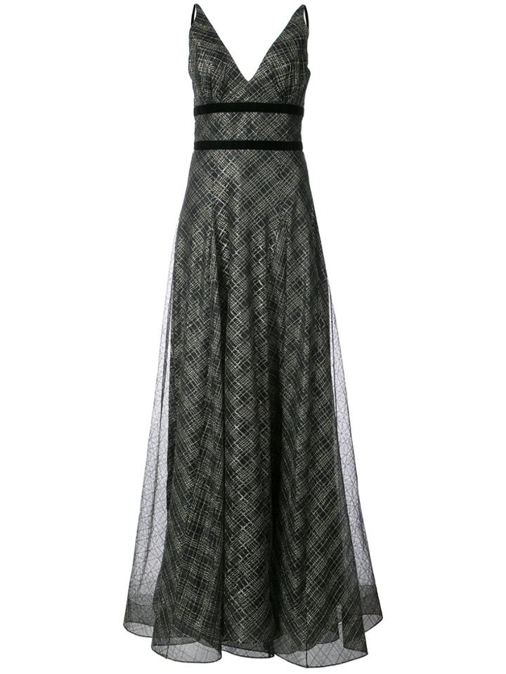 Nha Khanh Metallic Thread Layered Dress