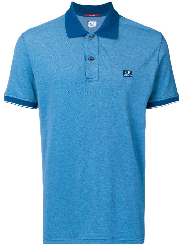Cp Company Small Logo Polo Shirt - Blue