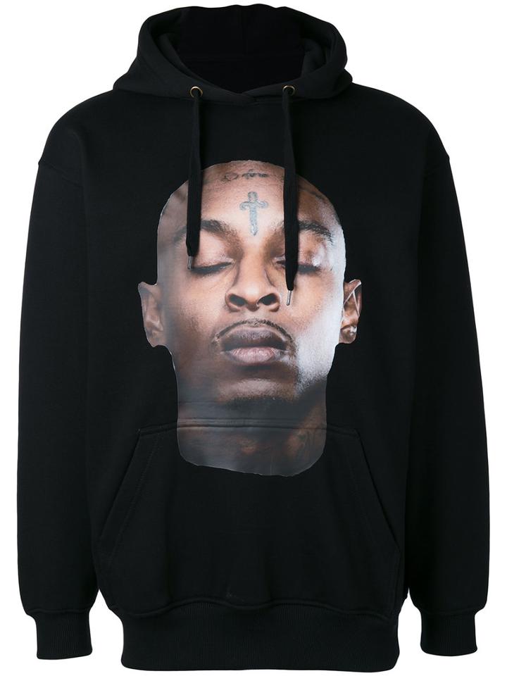 Ih Nom Uh Nit - Printed Hooded Sweatshirt - Men - Cotton - Xl, Black, Cotton
