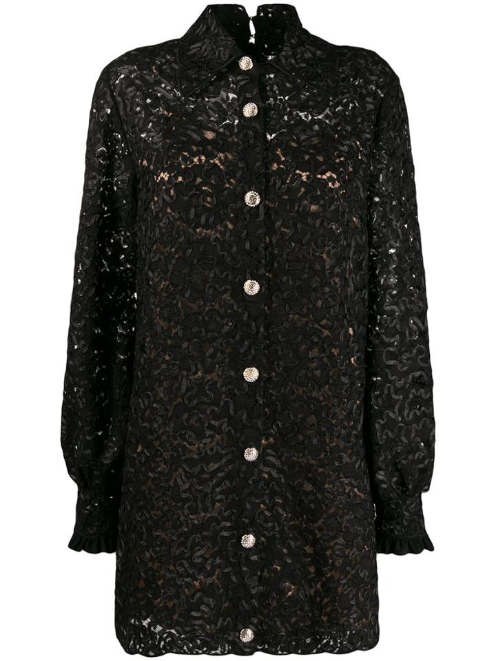 Gucci Lace Mini Dress - Black