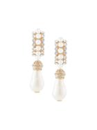 Dolce & Gabbana Faux-pearl Pendant Clip-on Earrings - White