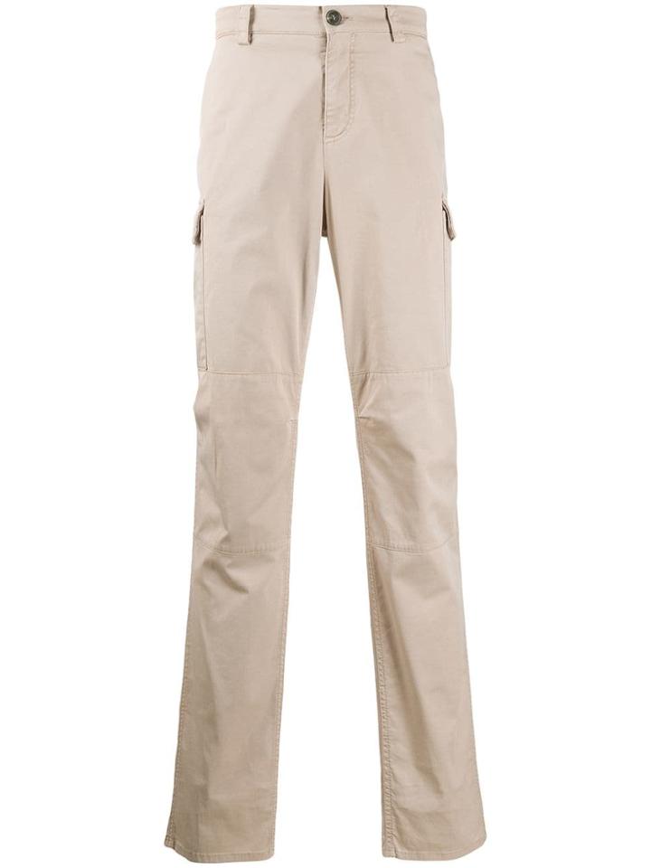 Brunello Cucinelli Straight Leg Cargo Trousers - Neutrals