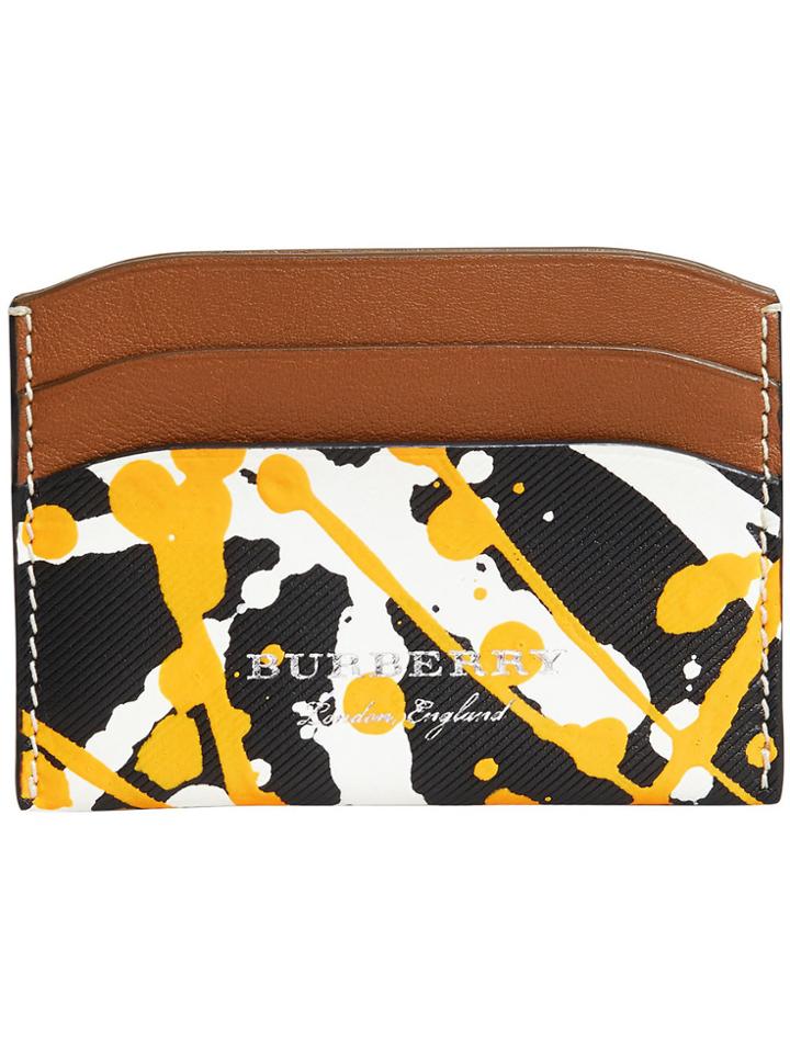 Burberry Splash Print Card Case - Black