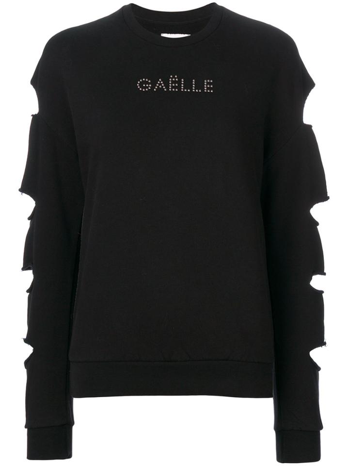 Gaelle Bonheur Cut Out Long Sleeved Jumper - Black
