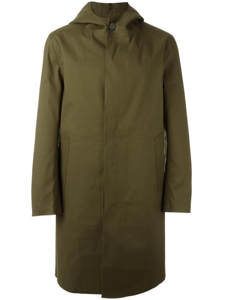 Mackintosh Single Breasted Coat, Men's, Size: 42, Green, Cotton