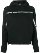 Karl Lagerfeld Logo Strip Hoodie - Black
