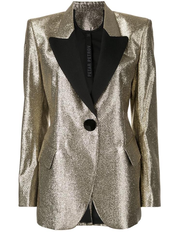 Petar Petrov Slim-fit Blazer - Gold