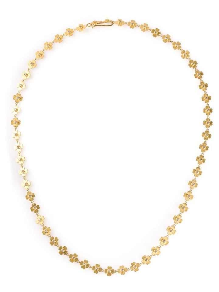 Marie Helene De Taillac Clover Necklace, Women's, Metallic