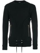 Balmain Drawstring Sweatshirt - Black