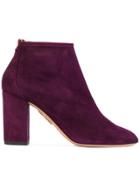 Aquazzura 'downtown' Ankle Boots - Pink & Purple