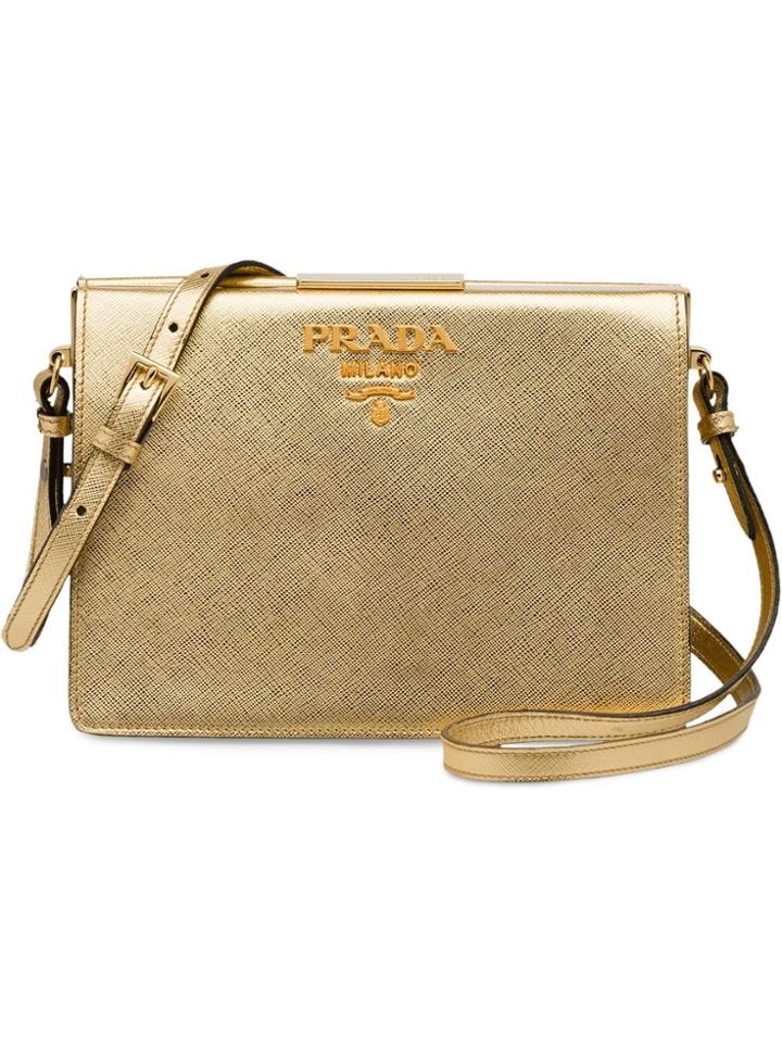 Prada Light Frame Leather Bag - Metallic