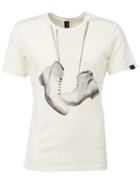 Maison Mihara Yasuhiro Boots Print T-shirt, Men's, Size: 48, White, Cotton