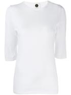 Bassike Fitted Longline Top - White