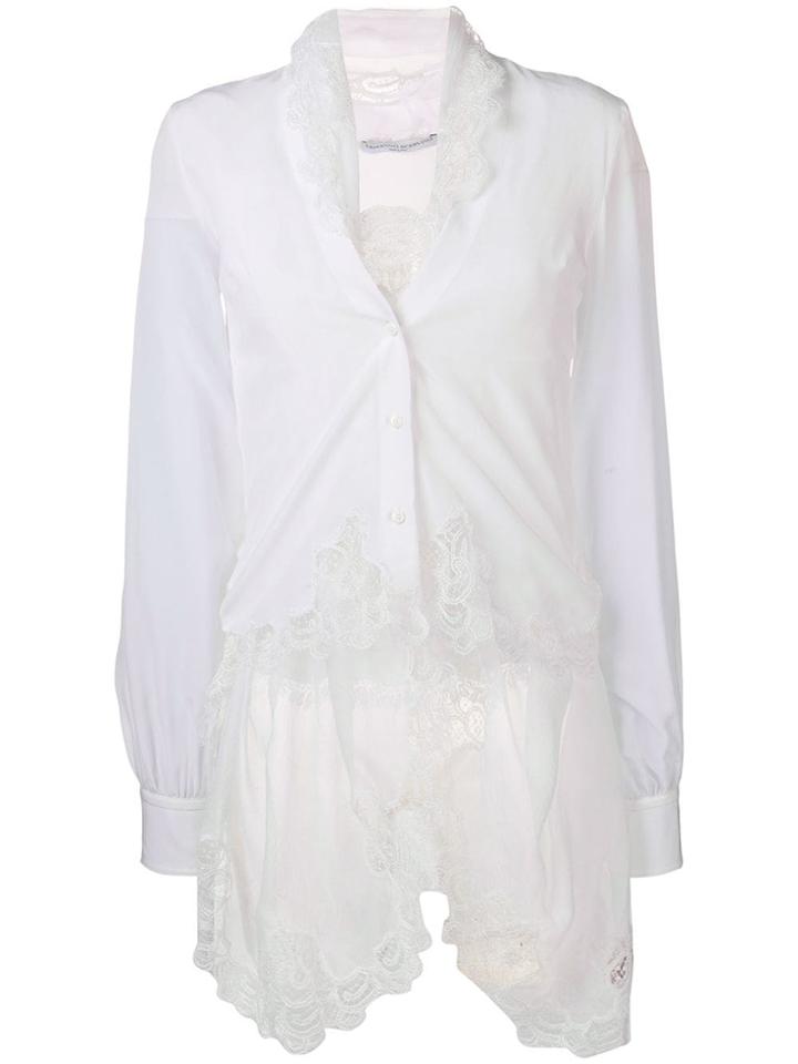 Ermanno Scervino Lace-trimmed Top - White