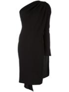 Gareth Pugh One Shoulder Draped Dress, Women's, Size: 40, Black, Polyester/cupro