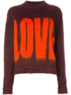 Givenchy Love Print Sweater, Women's, Size: Xs, Pink/purple, Polyamide/mohair/wool