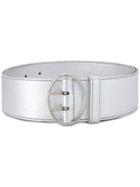 Prada Large Buckle Belt - Silver