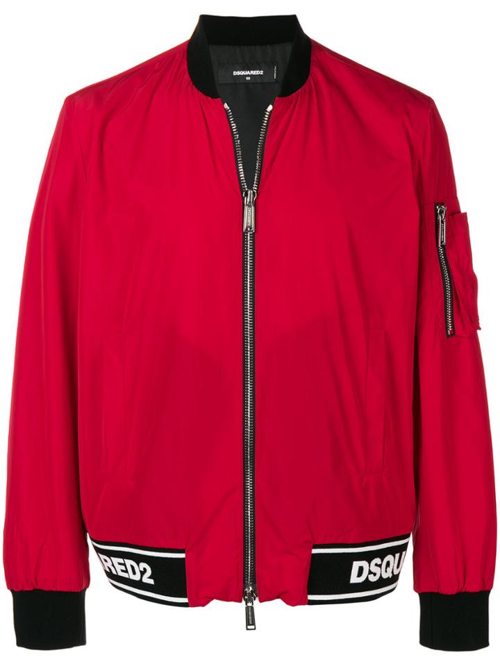 Dsquared2 Logo Band Bomber Jacket