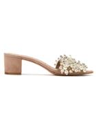Andrea Bogosian Embellished Open Toe Sandals - Nude & Neutrals