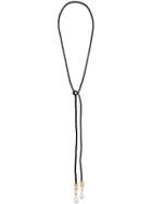Lizzie Fortunato Jewels Woven Lariat Necklace - Black