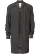 Lost & Found Rooms Long Bomber Jacket - Grey