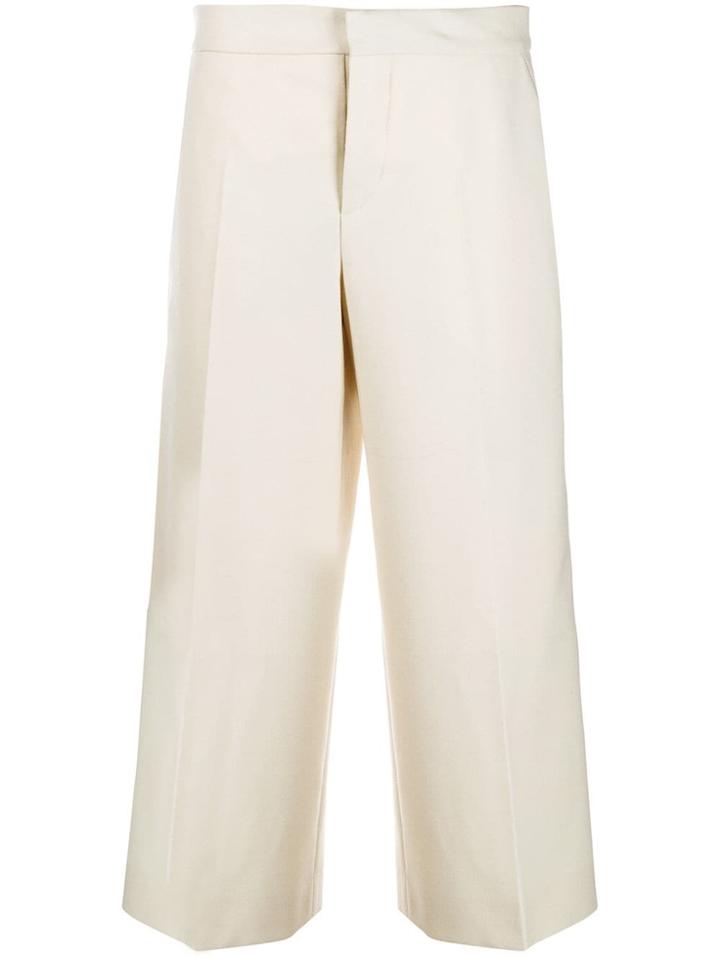 Marni Straight Cropped Trousers - Neutrals