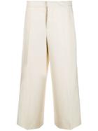 Marni Straight Cropped Trousers - Neutrals