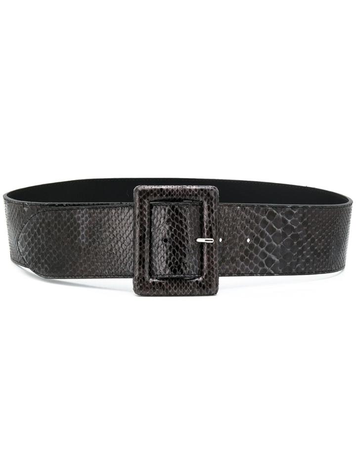 Orciani Snakeskin-effect Buckle Belt - Grey
