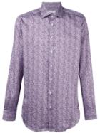 Etro Abstract Print Shirt, Men's, Size: 41, Pink/purple, Cotton