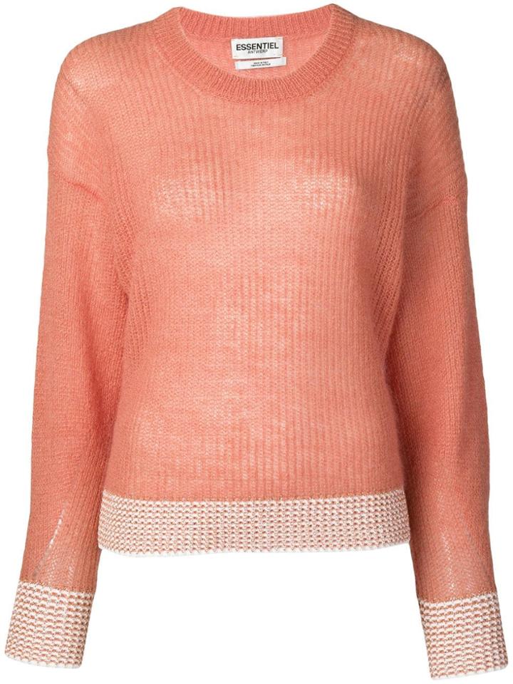 Essentiel Antwerp Ribbed Knit Sweatshirt - Orange