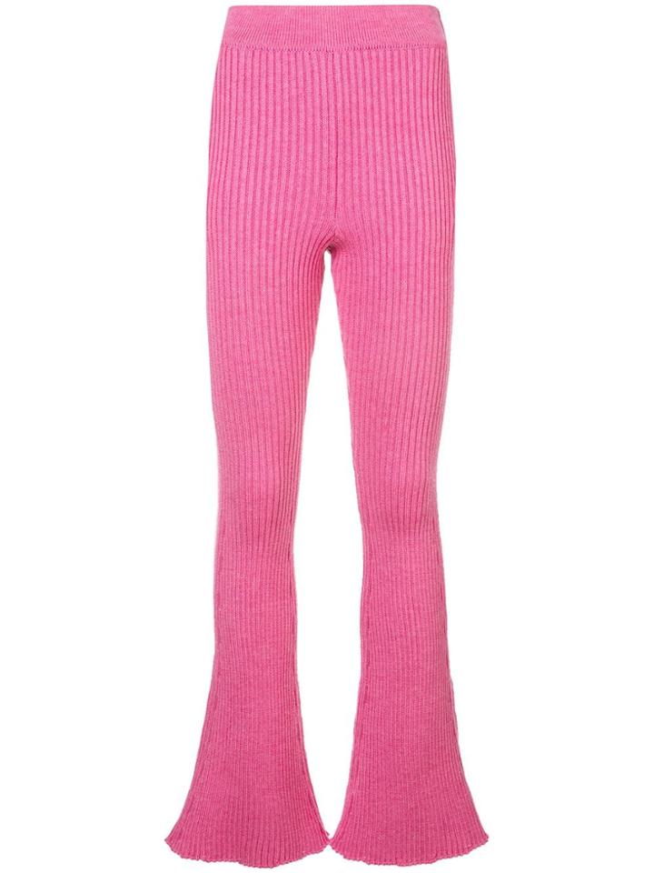 Loewe Knitted Flared Trousers - Pink