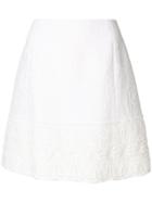 Dolce & Gabbana Jacquard And Lace Skirt - White