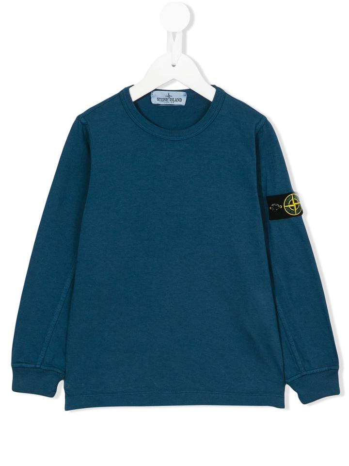 Stone Island Kids Round Neck T-shirt, Boy's, Size: 8 Yrs, Blue