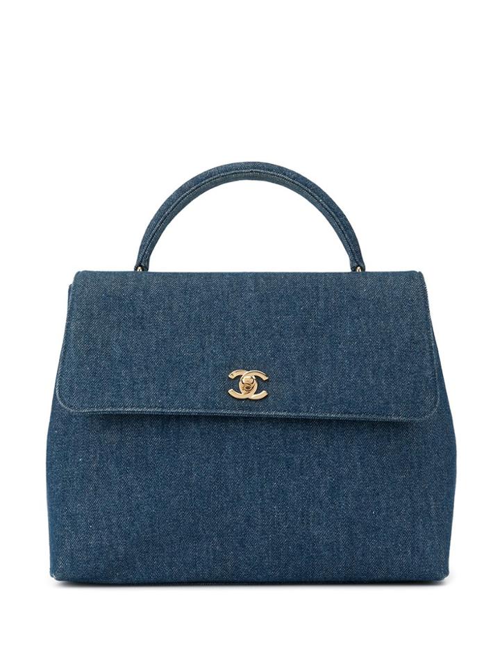 Chanel Pre-owned Cc Turnlock Handbag - Blue