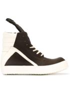 Rick Owens Geobasket Hi-top Sneakers, Men's, Size: 44, Red, Leather/rubber