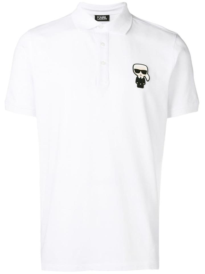 Karl Lagerfeld Karl Patch Polo Shirt - White