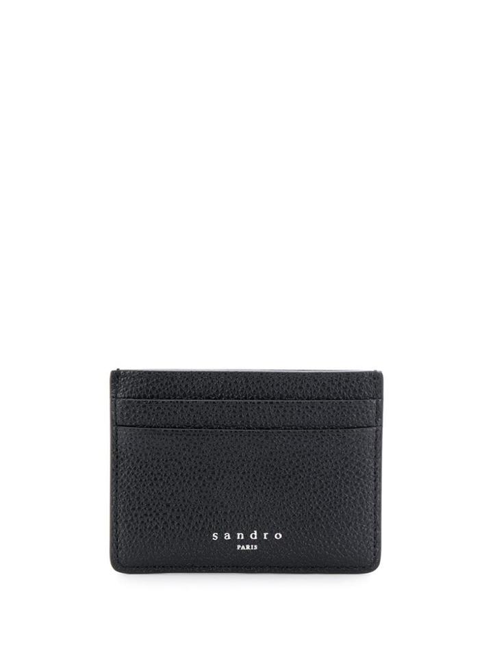 Sandro Paris Grained Cardholder - Black